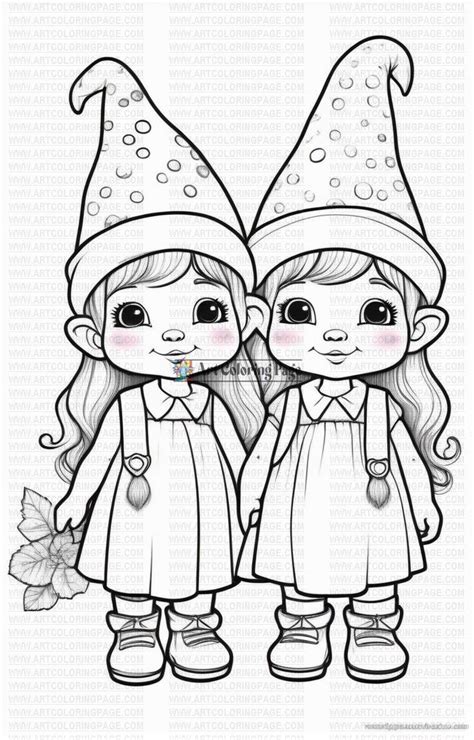 Christmas Elves Coloring Pages | Christmas Elves Coloring Sheet : Vol 4