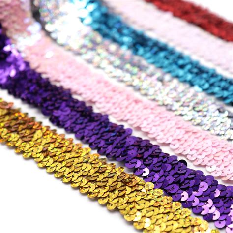 1pc New 5yard 30mm Sequin Beading Trim Lace Spangle Ribbon Wedding ...