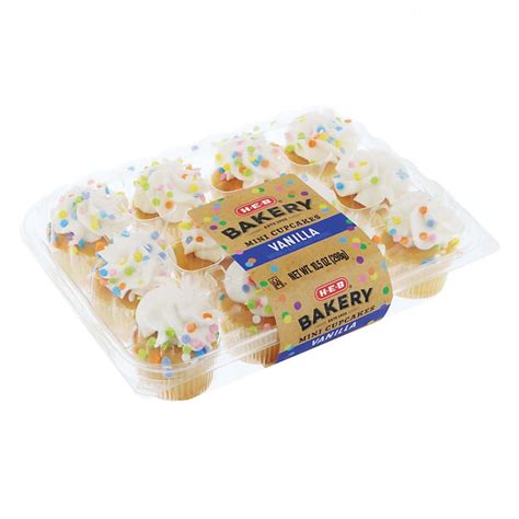 H-E-B Mini Vanilla Cupcakes - Shop Cakes at H-E-B