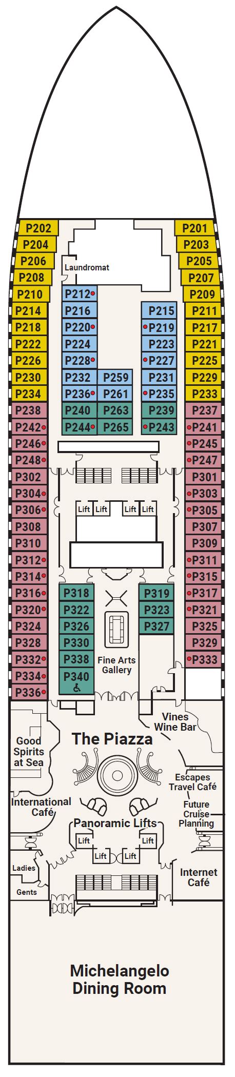 Crown Princess Deck Plan | Princess Cruises | ROL Cruise