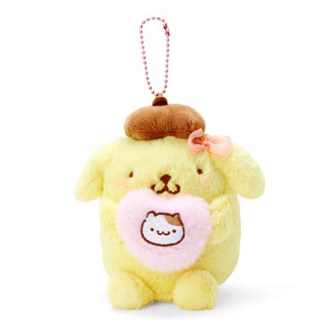 Plush Keychain Pompompurin Sanrio Push Heart - Meccha Japan