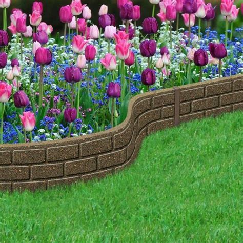 Decorative Eco Friendly Recycled Rubber Border Garden Lawn Edging | eBay