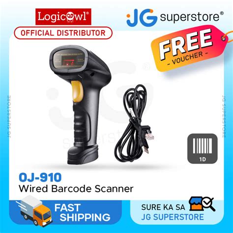 LogicOwl OJ-910 Wired USB Type Portable 1D Barcode Scanner for POS P2P ...