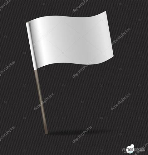 White flag. Vector illustration. Stock Vector Image by ©jannystockphoto #46035607