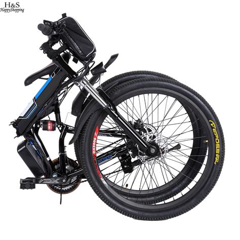 Electric Bike for Adults, 26″ Foldable Electric Mountain Bike, E-Bike ...