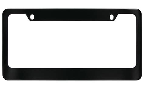 Black Plated Zinc License Plate Frame 2 Hole