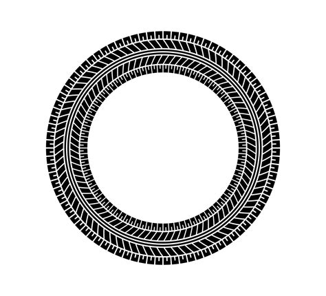 Auto tire tread circle frame. Car and motorcycle tire pattern, wheel ...