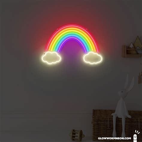 Rainbow Across the Clouds Neon Sign | Glowworm Neon