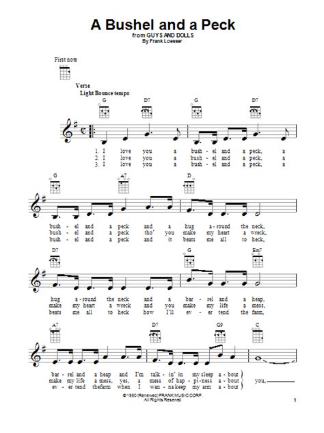 A Bushel And A Peck | Sheet Music Direct