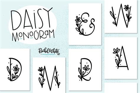 Daisy Monogram Font | Fonts ~ Creative Market