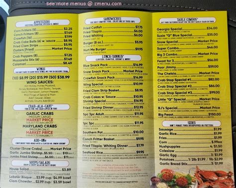 Online Menu of The Crab Stop Restaurant, Dallas, Georgia, 30157 - Zmenu