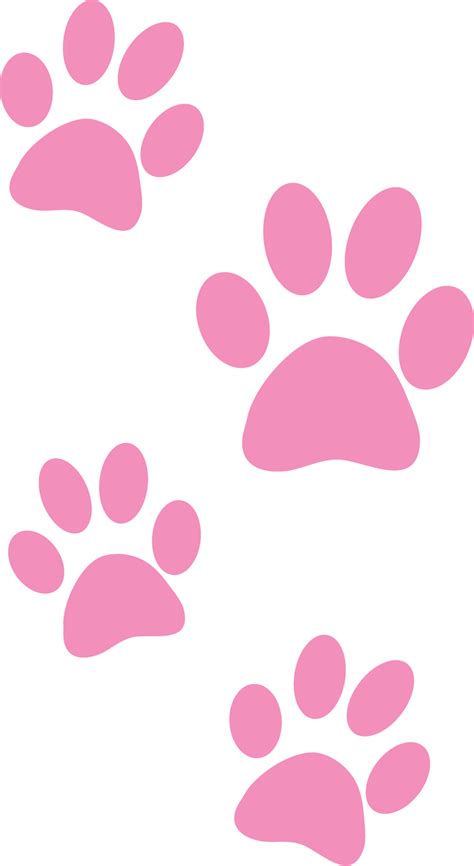 Pink Paw Print Clip Art - ClipArt Best