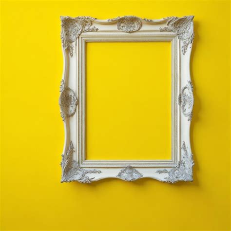 Premium AI Image | frame by a yellow wall