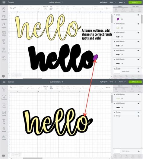 How to use the Offset Tool in Cricut Design Space | Make Outlines & Shadows | Cricut projects ...