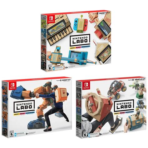 Nintendo Labo Robot Kit, Variety Kit and Vehicle Kit Bundle - Japan Import - Walmart.com ...