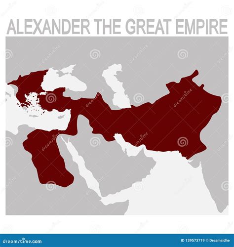 Map of the Alexander the Great Empire Stock Vector - Illustration of horse, macedon: 139573719