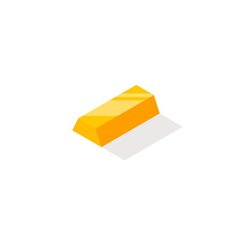 Gold Bar - Shadow icon vector isometric. Flat style vector illustration ...