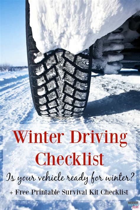 Free Winter Vehicle Checklist & Emergency Kit Checklist