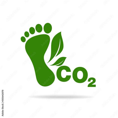 CO2 footprint concept sign icon vector illustration Stock Vector ...