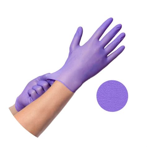 Disposable Medical Nitrile Gloves - Purple - Crimston