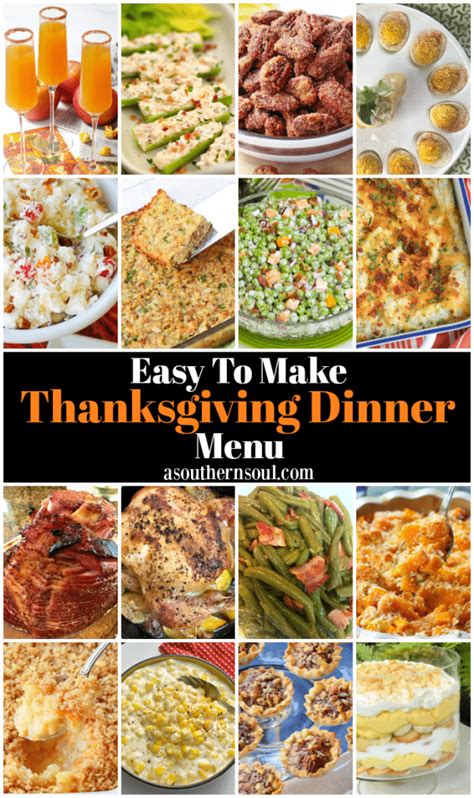 Easy To Make Thanksgiving Dinner Menu | Thanksgiving dinner menu, Easy ...