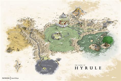 Ocarina of Time Hyrule Map Poster - Etsy UK