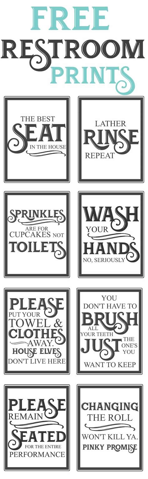 Free Printable Vintage Bathroom Signs - Printable Templates