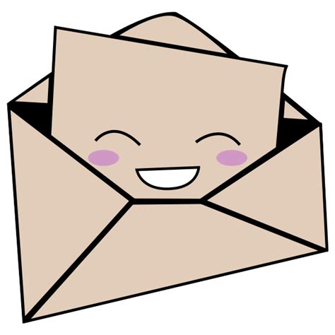 Kawaii Letter And Envelope | Free SVG