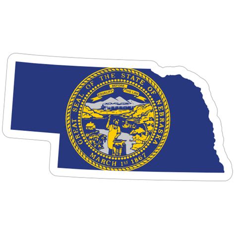 Nebraska Flag State Sticker