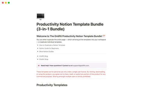 3-in-1 Productivity Notion Template Bundle | Notion Template