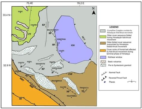 Geological and structural map of Chenab Valley region (J&K), NW... | Download Scientific Diagram