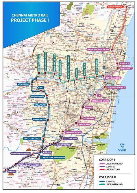 Chennai Metro Rail route map