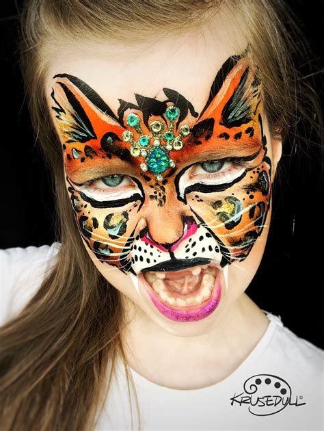 Leopard face paint | Leopard face paint, Leopard face, Face painting