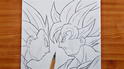 Goku Vs Vegeta Drawing