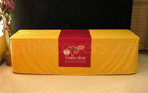 24" x 60" trade show table runner with logo custom printed