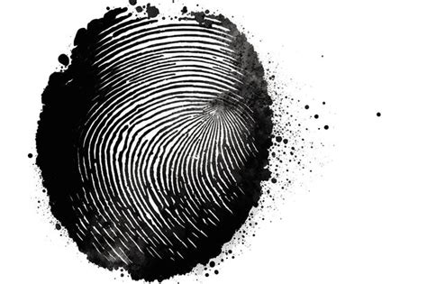 Premium Photo | Black human fingerprint on a white background