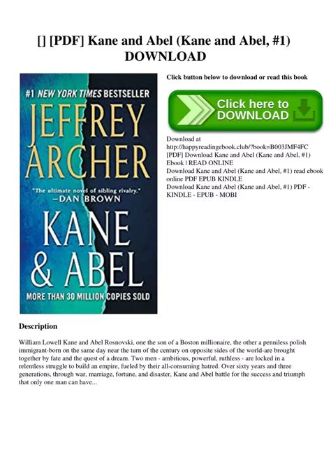 PPT - [DOWNLOADPDF] [PDF] Kane and Abel (Kane and Abel #1) DOWNLOAD ...