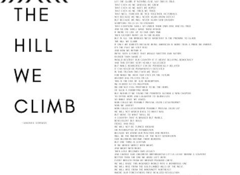 The Hill We Climb Full Poem Printable