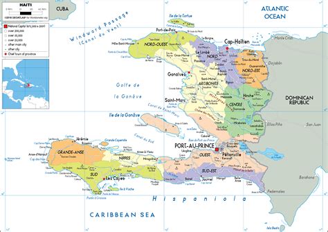 Haiti Map (Political) - Worldometer