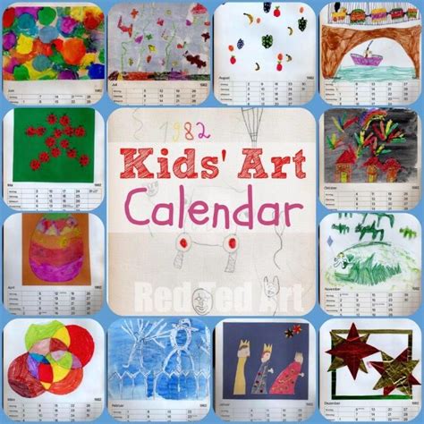 Kids' Art Calendar: Gifts That Kids Can Make - Red Ted Art - Kids Crafts | Kids calendar ...