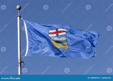 Alberta Province Flag, Canada Stock Photo - Image of banff, canadian ...