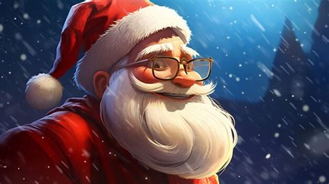 Premium AI Image | Santa Claus illustration Portrait of Santa with ...