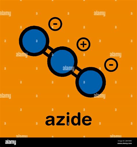 Azide anion chemical structure, illustration Stock Photo - Alamy
