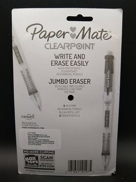 Paper Mate ClearPoint Mechanical #2 Pencils 3ct 0.7mm Lead & Eraser ...