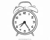 Old Alarm Clock Coloring Page For Kids  Free Clocks Printable sketch template