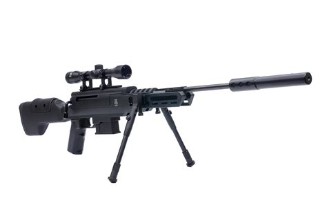 Hunting Pellet Air Rifle Airgun with Suppressor Included Scope and Bipod Shoot .177 Caliber ...