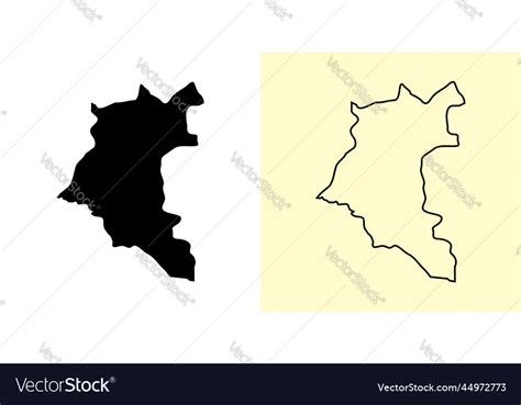 Daraa map syria asia filled and outline map Vector Image