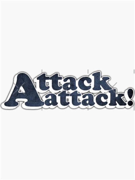 "attack attacK! logo" Sticker for Sale by MrLazyCat | Redbubble