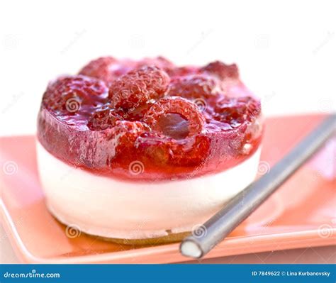 Cake with raspberry jelly stock photo. Image of tasty - 7849622