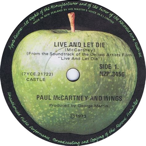 Paul McCartney And Wings* - Live And Let Die (1973, Vinyl) | Discogs